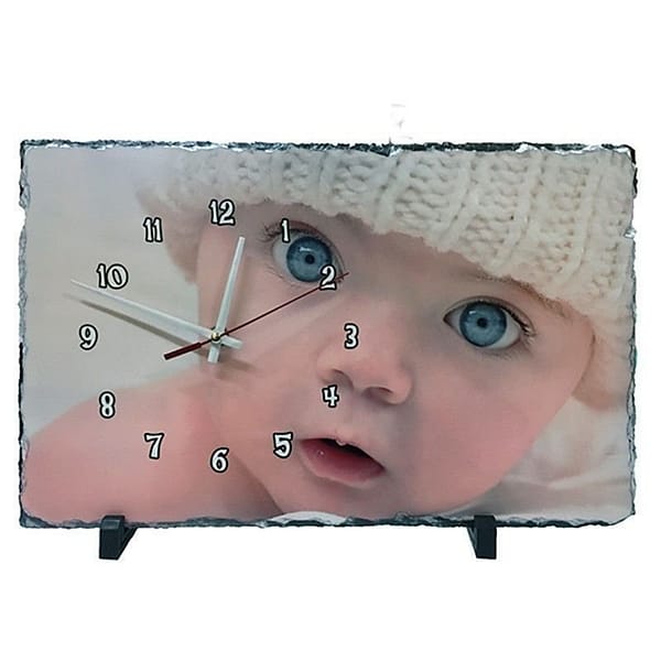 202-Reloj-pizarra-natural-personalizado-1.jpg Reloj personalizado con fotos en pizarra cuadrado